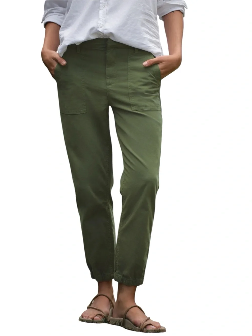 Frank & Eileen Jameson Jogger‎ Womens Italian Performance Utility Linen 10